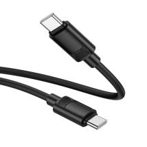 Καλώδιο σύνδεσης X122 Benefit USB-C σε USB-C PD60W 3A για Γρήγορη Φόρτιση Μαύρο 1m