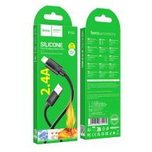 Καλώδιο Hoco X122 USB-A σε Lightning 2.4A Fast Charging Μαύρο 1m