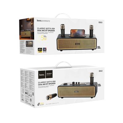 Φορητό Ηχείο Hoco BS63 Graceful 20W BT V5.4 TF CARD AUX USB 4500mAh και 2 Ασύρματα Μικρόφωνα