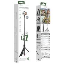 Selfie Stick/Τρίποδο Acefast E3 για Συσκευές 4.5"-7.0" Επεκτεινόμενο έως 1.77m με Τηλεχειριστήριο Μαύρο