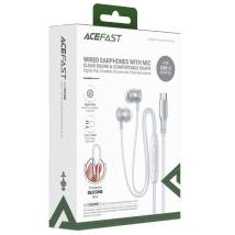 Hands Free Acefast L8 Earphones Stereo USB-C με Μικρόφωνο 1.2m Γκρι Συμβατά με Όλες τις Συσκευές USB-C