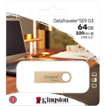 USB Kingston Data Traveller SE9 G3 3.2  64GB Metallic Gold DTSE9G3/64GB