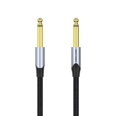 VENTION Cotton Braided 6.5mm Male to Male Audio Cable 3M Gray Aluminum Alloy Type (BASHI) (VENBASHI)