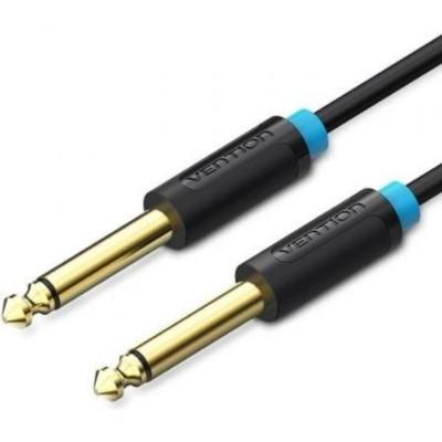 VENTION 6.5mm Male to Male Audio Cable 1M Black (BAABF) (VENBAABF)