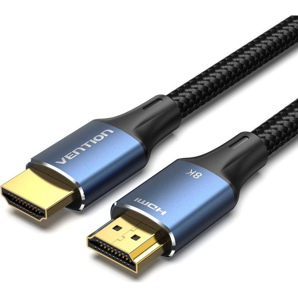 VENTION Cotton Braided 8K HDMI Male to Male Cable 2M Blue Aluminum Alloy Type (ALGLH) (VENALGLH)