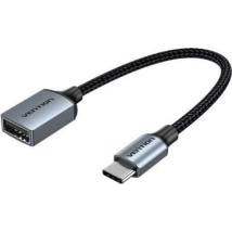 VENTION USB 3.0 Type-C Male to A Female OTG Cable 0.15M Gray Aluminum Alloy Type (CCXHB) (VENCCXHB)