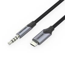 VENTION Micro USB Male to TRRS 3.5mm Male Audio Cable 1.5M Black (BDGBG) (VENBDGBG)