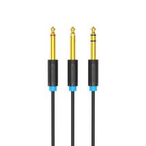 VENTION TRS 6.5mm Male to 2*6.5mm Male Audio Cable 2M Black (BATBH) (VENBATBH)