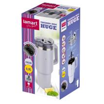 Ποτήρι Θερμός από Ανοξείδωτο & Πλαστικό 900ml HUGE Lamart LT4089 Λευκό