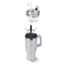 Ποτήρι Θερμός από Ανοξείδωτο & Πλαστικό 900ml HUGE Lamart LT4089 Λευκό