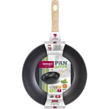 Τηγάνι Wok NATUR Αντικολλητικό Αλουμινίο 28cm Lamart LT1306 Μαύρο