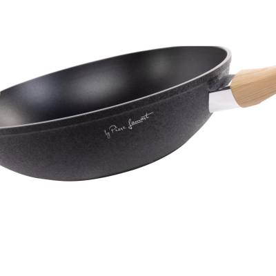 Τηγάνι Wok NATUR Αντικολλητικό Αλουμινίο 28cm Lamart LT1306 Μαύρο