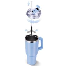 Ποτήρι Θερμός από Ανοξείδωτο & Πλαστικό 900ml HUGE Lamart LT4090 Μπλε