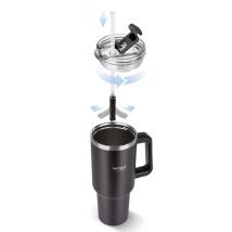 Ποτήρι Θερμός από Ανοξείδωτο & Πλαστικό 1.2L HUGE Lamart LT4088 Μαύρο