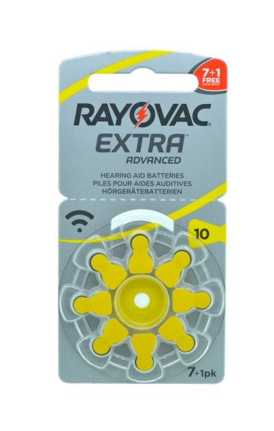 Μπαταρίες Ακουστικών Βαρηκοΐας Rayovac 10 Extra Advanced 1.45V Τεμ. 8