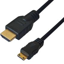 Καλώδιο HDMI σε Mini HDMI Yenkee YCH 215 2.0 4K/60Hz Gold Plated Μαύρο 1.5m
