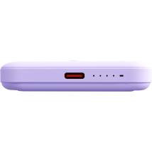 Power Bank Yenkee YPB 501 5000mAh 15W 3A MagSafe Ασύρματη Φόρτιση και 1xUSB-C PD20W, LED Ένδειξη Μπαταρίας Μωβ
