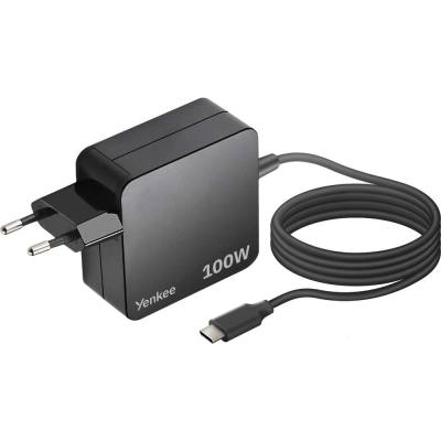 Universal ΦορτιστήςYenkee YAU C100 PD100W με USB-C Καλώδιο για Smartphones / Tablets and Laptops 1.8m