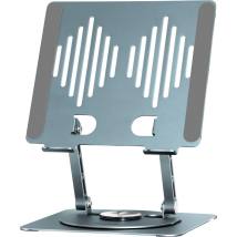 Βάση Στήριξης Επιτραπέζια Yenkee YSN 02 για Συσκευές εως 17" με Περιστροφή 360° και Μεταλλική Κατασκευή Γκρι