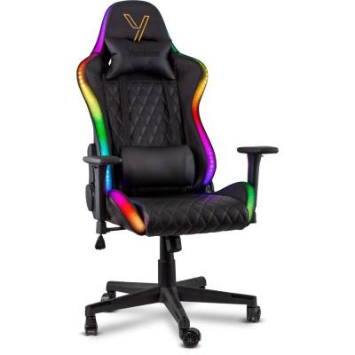 Καρέκλα Gaming Yenkee YGC 300RGB STARDUST Μαύρη Δερματίνη 3D Ρυθμιζόμενα Μπράτσα και RGB Φωτισμό Μέγιστο Βάρος 120kg