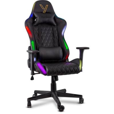 Καρέκλα Gaming Yenkee YGC 300RGB STARDUST Μαύρη Δερματίνη 3D Ρυθμιζόμενα Μπράτσα και RGB Φωτισμό Μέγιστο Βάρος 120kg
