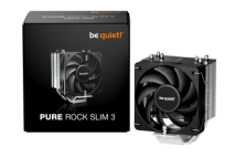 BEQUIET CPU AIR COOLER PURE ROCK SLIM 3 BLACK BK047, 130W TDP, INTEL SOCKET LGA 1851/1700, AMD AM4/AM5, 100MM PWM FAN, 3YW.
