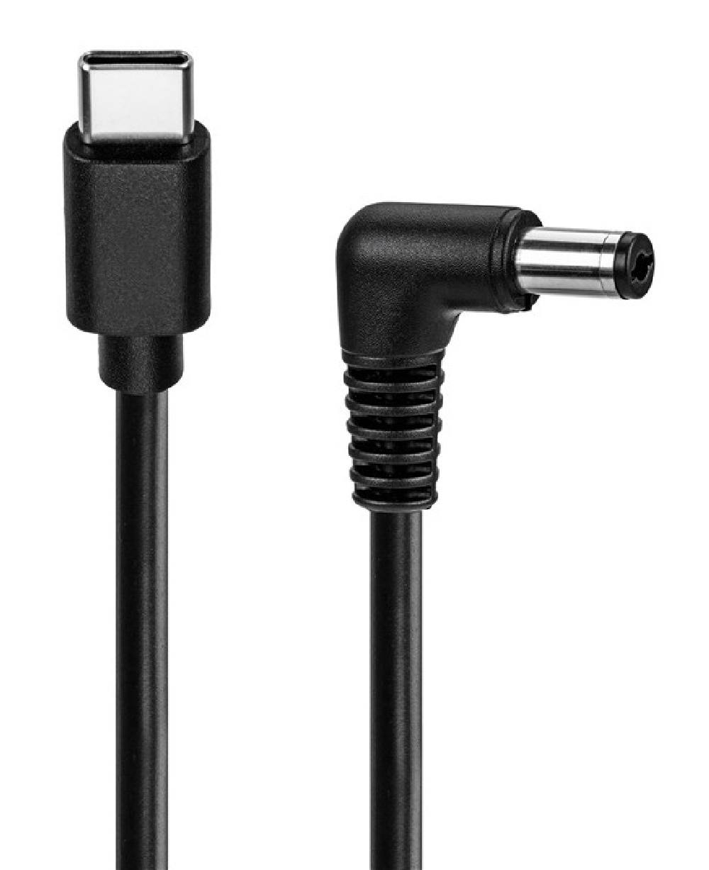 GOOBAY καλώδιο τροφοδοσίας USB-C σε DC 78973, 5.5x2.1mm, 1.5m, μαύρο
