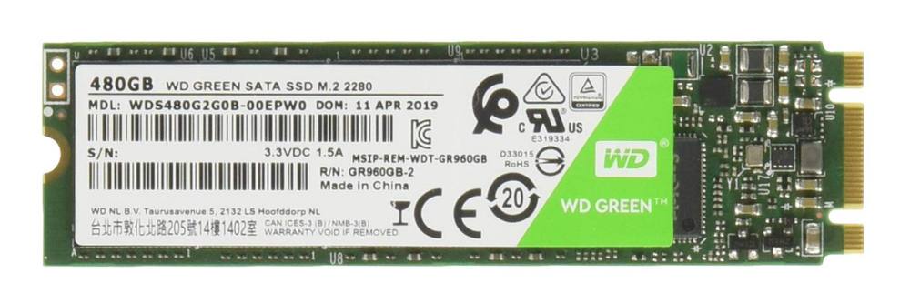 WD M.2 SATA III SSD Green WDS480G2G0B, 480GB, 545MBps, FR