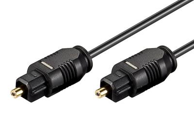 GOOBAY καλώδιο ήχου Toslink 50938, gold plated, 2.2mm, 10m, μαύρο