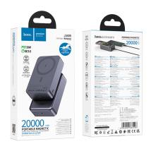 Power Bank Hoco J160B 20000mAh PD20W QC3.0 1xUSB-C με Ασύρματη Φόρτιση 15W και LED Ένδειξη Μπαταρίας Μαύρο