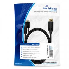 Καλώδιο MediaRange DVI to DisplayPort connection, gold-plated, DVI-D socket (24+1 Pin)/DP plug, 2.0m, black