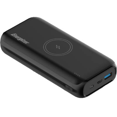 Power Bank Energizer Energizer QE20009PQ 20000mAh PD20W με 1xUSB-C 1xUSB-A Ασύρματη Φόρτιση 15W και LED Ένδειξη Μπαταρίας Μαύρο