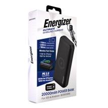Power Bank Energizer Energizer QE20009PQ 20000mAh PD20W με 1xUSB-C 1xUSB-A Ασύρματη Φόρτιση 15W και LED Ένδειξη Μπαταρίας Μαύρο