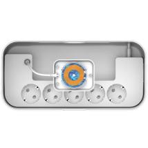 Επιτραπέζιος Φορτιστής Box Energizer EPB2500W03EU 2500W 10A Max με 5xΣούκο + 1xUSB-C PD20W + 2xUSB-A 18W QC3.0 / 2.4A, Ασύρματη 