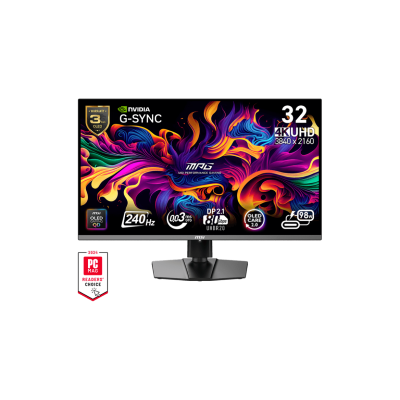 MSI MONITOR GAMING MPG 322URX QD-OLED, FLAT QD-OLED UHD 4K, 32", 16:9, 250CD/M2, 1.500.000:1, 0,03MS, 240Hz, 3840x2160, 2x HDMI/