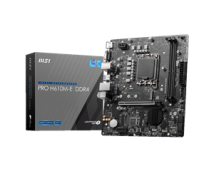 MSI MB PRO H610M-E DDR4, SOCKET INTEL LGA1700 14th/13th/12th GEN, CS INTEL H610, 2 DIMM SOCKETS DDR4, D-SUB/HDMI, PCI-E GEN 3.0,