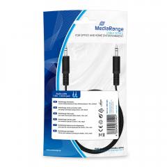 Καλώδιο MediaRange Audio connection, Jack plug 3.5mm/Jack plug 3.5mm, 1.5m, black
