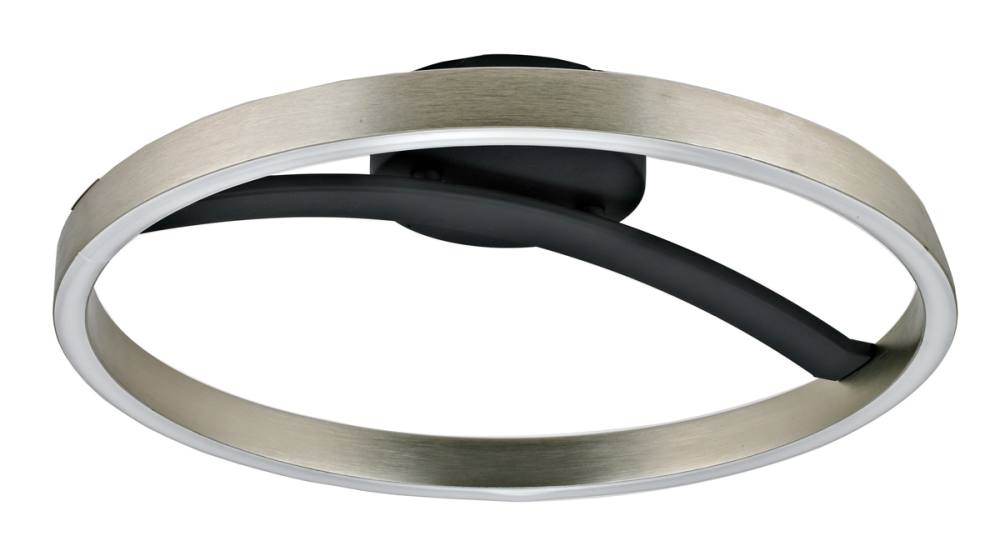 POWERTECH LED φωτιστικό οροφής HLL-0200, 29W, 4000K, Φ38x10cm, ασημί/μαύρο