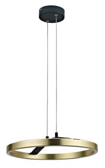 POWERTECH LED φωτιστικό οροφής HLL-0201, 29W, 4000K, Φ38x120cm, χρυσό/μαύρο