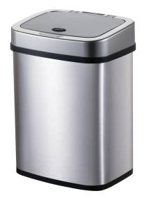 HOME USE κάδος απορριμμάτων HUH-0256 με φωτοκύτταρο, ανοξείδωτο ατσάλι, 15lt, ασημί