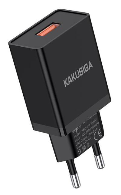 KAKUSIGA φορτιστής τοίχου KSC-930, USB, 2.4A, μαύρος