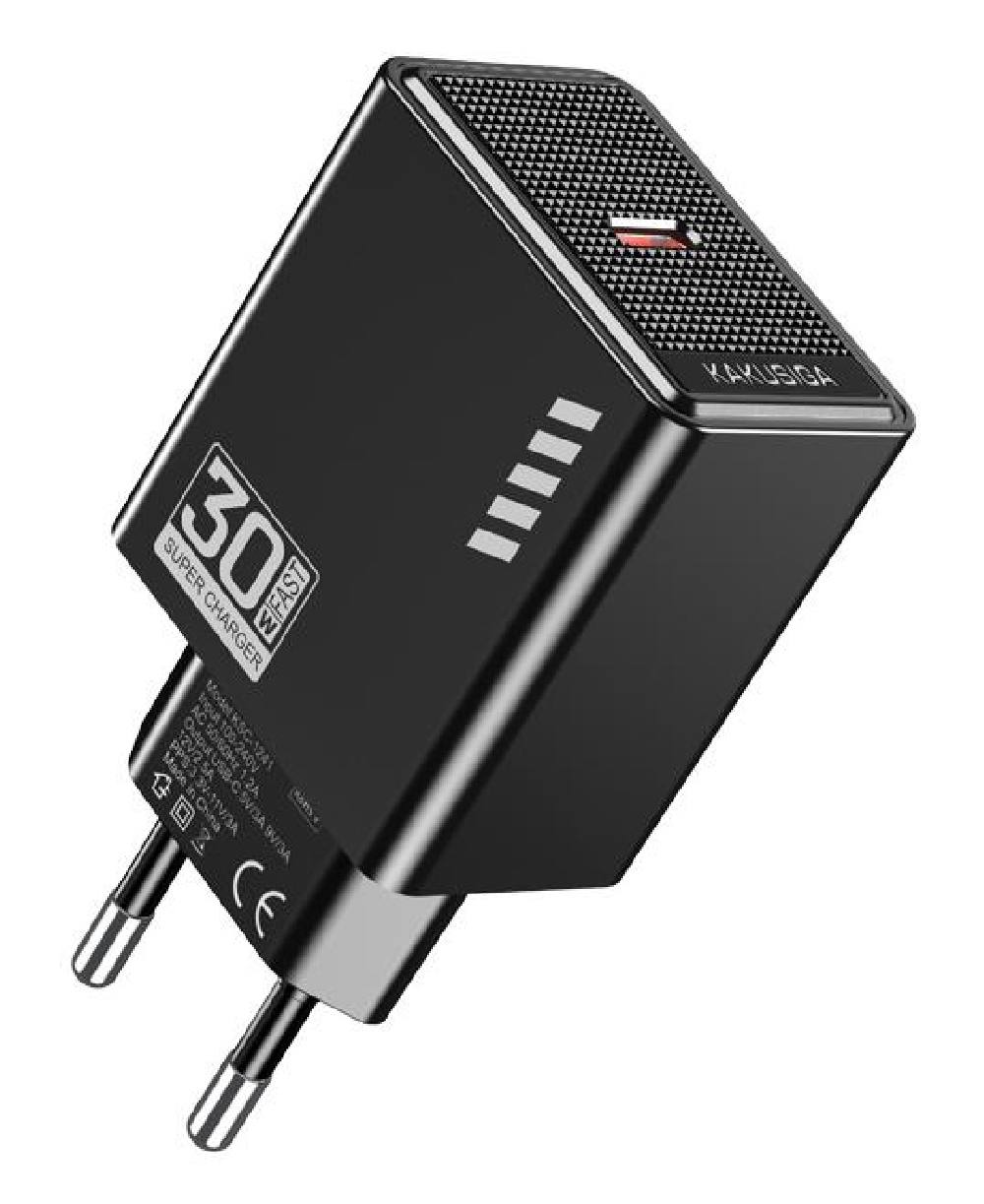 KAKUSIGA φορτιστής τοίχου KSC-1241, USB-C, 30W, μαύρος