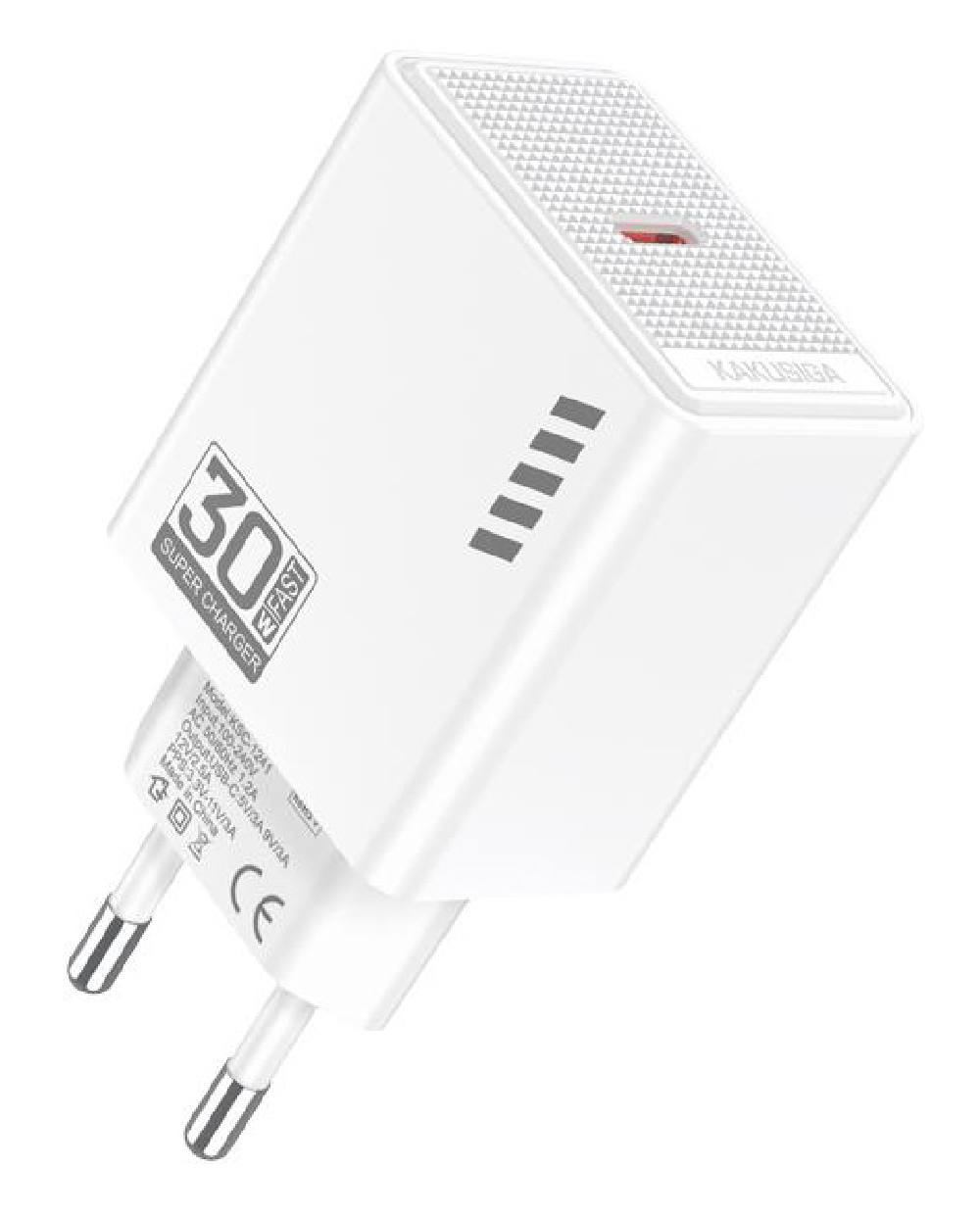 KAKUSIGA φορτιστής τοίχου KSC-1241, USB-C, 30W, λευκός