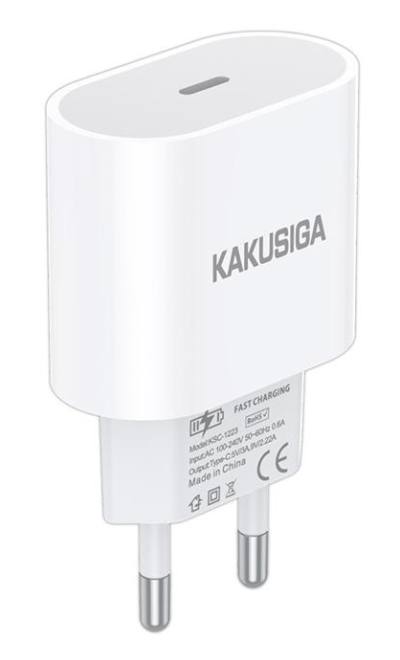 KAKUSIGA φορτιστής τοίχου KSC-1223, USB-C, 20W, λευκός