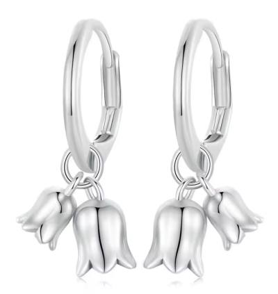 BAMOER σκουλαρίκια κρίκοι BSE909, ασήμι 925, ασημί