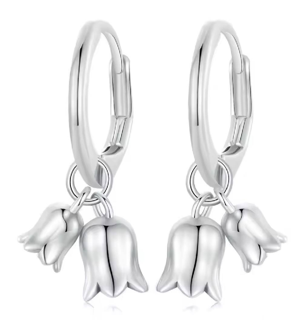 BAMOER σκουλαρίκια κρίκοι BSE909, ασήμι 925, ασημί