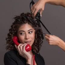 Επαγγελματικό Ψαλίδι Μαλλιών 19 mm για μπούκλες με Πλάκες Τιτανίου 220°C