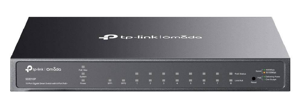 TP-LINK smart PoE+ switch SG2210P, 10-Port Gigabit, V 5.20
