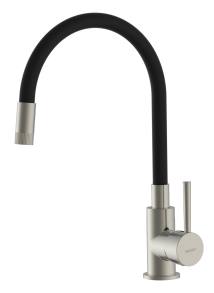 BRUNO μπαταρία πάγκου κουζίνας BRN-0263, αναμεικτική, μαύρη/ασημί