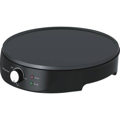 Κρεπιέρα Smarton CM 300 1200W με Ρυθμιζόμενη Θερμοκρασία Αντικολλητική Επιφάνεια 30cm και Ξύλινα Βοηθητικά Εργαλεία Μαύρη